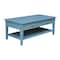 International Concepts Rectangle Spencer Coffee Table, 48 in W X 24 in L X 19 in H, Wood, Antique Rubbed Ocean Blue OT32-8C - alternate 1